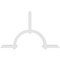 Ekena Millwork Ericson Architectural Grade PVC Gable Bracket, 84"W x 52 1/2"H x 2"D x 4"F, 15/12 Pitch GBP084X53X0204ERI00 - alternate 2